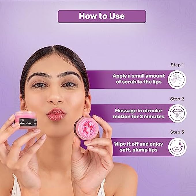 ENN KANDY FLOSS TINTED LIP SCRUB, LIP MOISTURIZER, LIP BALM, LIGHTEN DARK LIPS,EXFOLIATING LIPS, RAW SUGAR, COCONUT OIL, KOKUM BUTTER, HONEY, VANILLA OIL, VITAMIN E (15GM) - Image 4